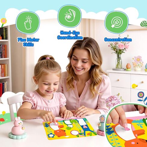 JoyCat 24 Pack Animal Dot Art Set, Individual Dot Stickers Craft Kits, Mess-Free Party Favors for Kids Ages 3-5 4-8, DIY Creative Activity, Travel Toys,Classroom Prizes & Goodie Bag Stuffers in Saudi Arabia