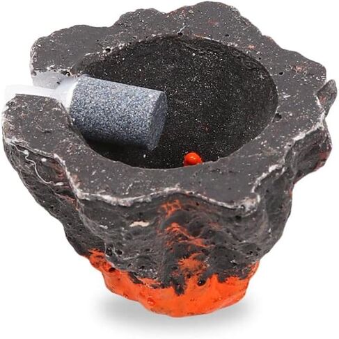 Air Bubble Stone Aquarium Ornament Fish Tank Resin Volcano Shape Aquarium Decorations in Saudi Arabia