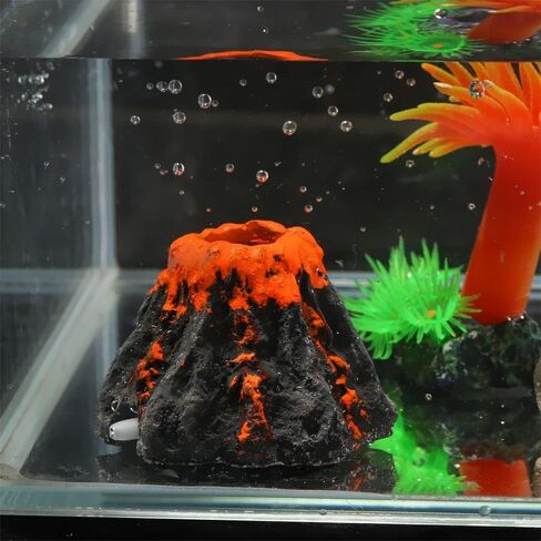 Air Bubble Stone Aquarium Ornament Fish Tank Resin Volcano Shape Aquarium Decorations in Saudi Arabia