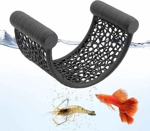 جلود أسماك البيتا العائمة لحوض السمك، مناسبة لمحاربة الأسماك والروبيان والأسماك الصغيرة، أرجوحة متعددة الوظائف، ملحقات تزيين لتغذية حوض السمك (أسود) in Kuwait