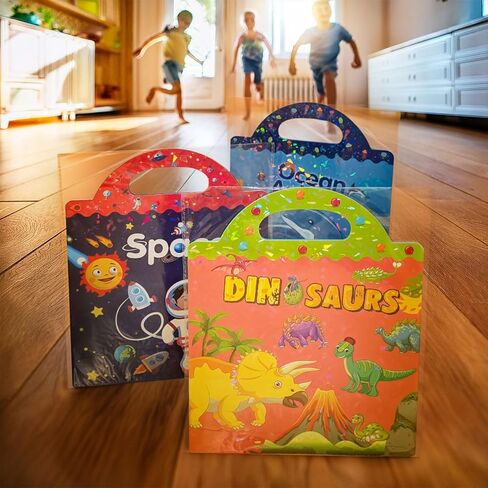 ToysDiva Dinosaurs, Ocean Animals, Space: Reusable Sticker Activity Booklet Bundle with 1 Mini Collectible Eraser for Ages 3+ (Random Theme) [56144]" in Saudi Arabia