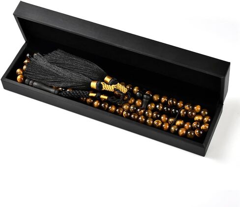 Tasbih Prayer Beads 99 Tiger Eye Stone 08 mm, Muslim Prayer Beads, Rosary, Masbaha Finger Counter, Zikr, Dhikr, Subha, Chapelet, Sibha, Islamic Misbaha, Handmade Tasbeeh in Saudi Arabia