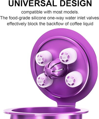 Universal Refillable Coffee Pods with 5 Holes, Suitable for K Cups, Refillable Coffee Filters with Food Grade Stainless Steel Mesh Fit for Keurig (BPA Free), Fit for 1.0 and 2.0 Brewers in Saudi Arabia