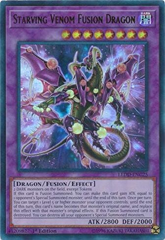 Yugioh 1st Ed Starving Venom Fusion Dragon LEDD-ENC25 Common 1st Edition Legendary Dragon Decks in Saudi Arabia