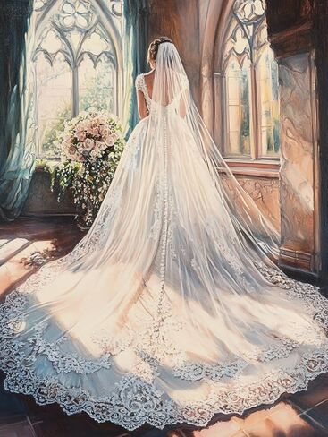 DIY Wedding Dress 11CT Pre-Printed Cross Stitch Kit for Adults & Beginners, Easy Needlepoint Pattern for DIY Home Décor & Crafts 130 in Saudi Arabia