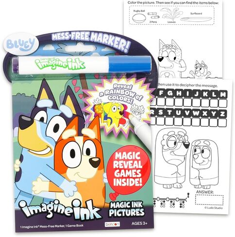Bluey Imagine Ink Coloring Super Set ~ Bundle with 3 Imagine Ink Mess-Free Coloring Books for Kids with Stickers Party Favors and Activities in Saudi Arabia