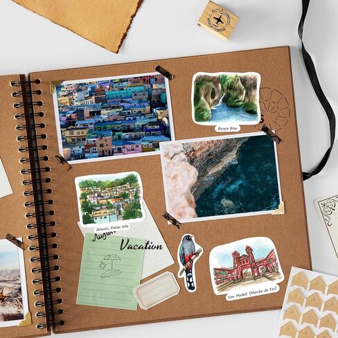 Navy Peony Legendary Haiti Travel Stickers (28pcs) – Hand-Illustrated, Caribbean, Haitian-Themed Vacation Decals for Journals, Scrapbooks, Luggage in Saudi Arabia