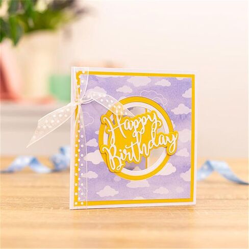 4PCS Letters Metal Cutting Dies for Card Making Happy Birthday Happy Father's Day Happy Mother's Day Happy Anniversary Metal Die Cuts for DIY Scrapbooking Paper Crafting Embossing Carboon Steel in Saudi Arabia