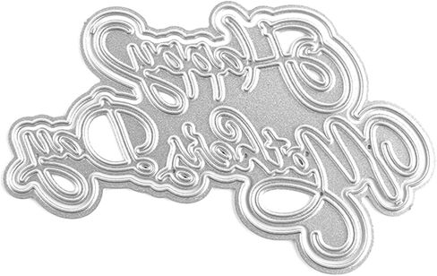 4PCS Letters Metal Cutting Dies for Card Making Happy Birthday Happy Father's Day Happy Mother's Day Happy Anniversary Metal Die Cuts for DIY Scrapbooking Paper Crafting Embossing Carboon Steel in Saudi Arabia