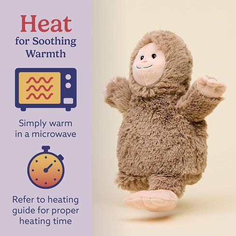 warmies Microwavable & Weighted Stuffed Animals, Bigfoot - Heated Stuffed Animal Plushie for Warmth & Comfort - Cute Soft Plush Toys for Adults & Children (Boys, Girls, Babies & Toddlers) in Saudi Arabia