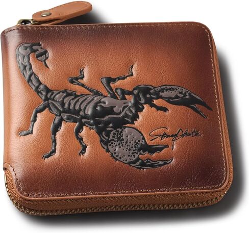 skneephate Zipper Wallet For Men,Men's Leather Wallets With Coin Pocket,Extra Capacity,RFID Blocking,Gifts for Him Husband and Boyfriend Gift (brown) in Saudi Arabia