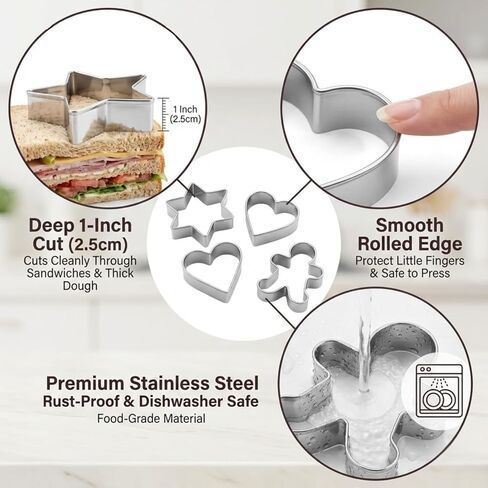 مجموعة أدوات تقطيع البسكويت من أندر ذا سي كريتشرز - 3 بوصات - 7 قطع - سمك القرش، نجمة البحر، الصدف، فرس البحر، الحوت، الأخطبوط، قوالب قطع بسكويت الأسماك للأطفال في حفلات أعياد الميلاد. in Kuwait