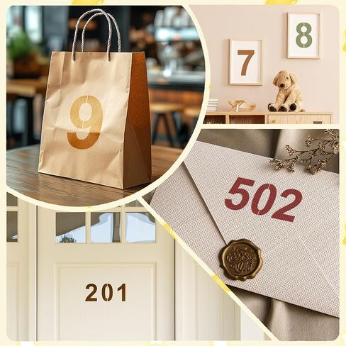 4,6,8 Inch Number Stencils 30Pcs Plastic Stencils Reusable Washable Curb Stencil Kit for Address Painting 0-9 Large Number Stencil Digital Templates for Spray Painting DIY Crafts Address Signs in Saudi Arabia
