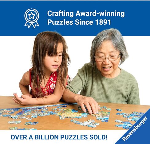 Ravensburger - حيوانات أفريقية - أحجية الصور المقطوعة 2 × 1000 قطعة - #1 الفيلة المبجلة على السهل - #2 عائلة الأسد المهيبة في الراحة - هدية مثالية - فن قابل للإطار - متعة خالية من الشاشة - ألغاز للبالغين in Saudi Arabia