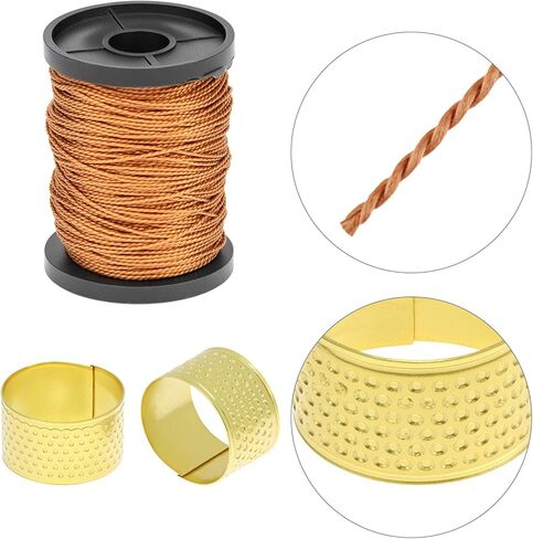 QWORK Leather Sewing Awl Needle Set, Leather Sewing Tools with 6 Needles & 50m Nylon Cord, for Footwear Repair & DIY Projects in Saudi Arabia