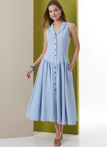 Butterick B7037K5 Misses' Fitted Midi Dress Sewing Pattern Packet, Design Code B7037, Sizes 8-10-12-14-16 in Saudi Arabia