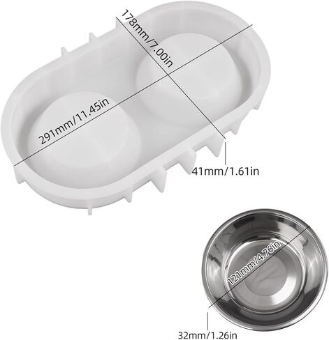 Reusable Silicone Pet Dish Mold for Cement Resin Flexible Cats Dog Bowl Making Accessories in Kuwait