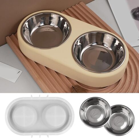 Reusable Silicone Pet Dish Mold for Cement Resin Flexible Cats Dog Bowl Making Accessories in Kuwait