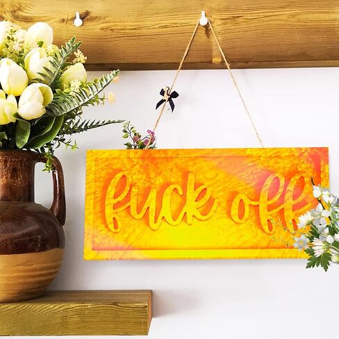 DIYBravo Resin Mold Silicon Letter Mold "Fuck Off" Word Sign Epoxy Resin Casting Craft DIY Personality for Door Decor Hanging Sign Creactive Funny in Saudi Arabia