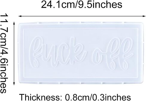 DIYBravo Resin Mold Silicon Letter Mold "Fuck Off" Word Sign Epoxy Resin Casting Craft DIY Personality for Door Decor Hanging Sign Creactive Funny in Saudi Arabia