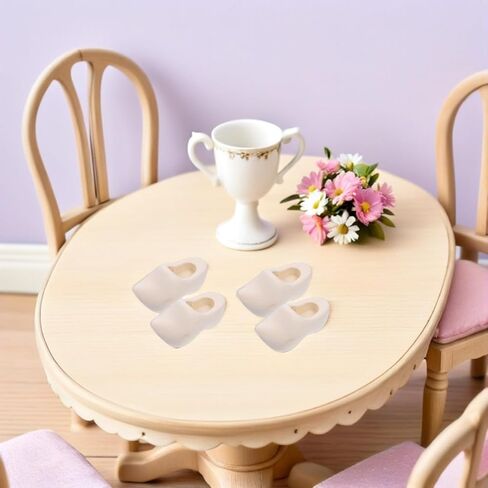 TOYANDONA 6 Pairs Mini Wood Shoes Unfinished Wooden Dollhouse Accessories Blank Dutch Clogs for DIY Crafts and Miniature Doll Decorations in Saudi Arabia