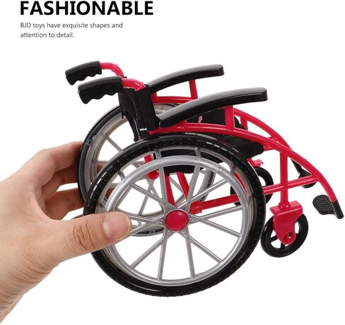 1Set Miniature Wheelchair Crutch Ornaments Doll House Decor Playset for DIY Micro Landscape Layout Realistic House Dollhouse Accessories Decor in Saudi Arabia