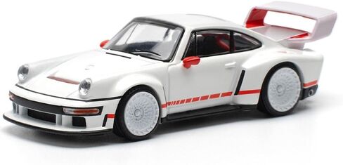 1:64 Diecast Collectibles Model Car Compatible with Porsche Singer DLS Turbo White with Red Stripes Limited Edition by Pop Race PR640226 in Saudi Arabia
