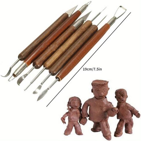 6pcs/ Set of Precision Carved Clay Sculpture Tools, Ceramic Clay Sculpture Tool Set, DIY Production, Carving Tool Scraper in Saudi Arabia