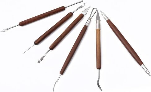 6pcs/ Set of Precision Carved Clay Sculpture Tools, Ceramic Clay Sculpture Tool Set, DIY Production, Carving Tool Scraper in Saudi Arabia