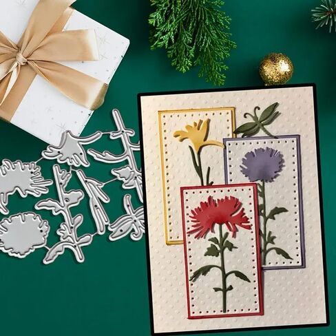 Floral Flowers Dies Metal Die Cuts, Floral Flowers Frame Cutting Dies Cut Stencils for DIY Scrapbooking Cards Photo Album Decorative Embossing Paper Dies for Scrapbooking Card Making in Saudi Arabia