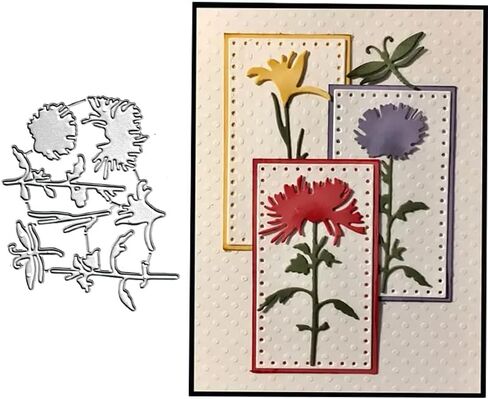 Floral Flowers Dies Metal Die Cuts, Floral Flowers Frame Cutting Dies Cut Stencils for DIY Scrapbooking Cards Photo Album Decorative Embossing Paper Dies for Scrapbooking Card Making in Saudi Arabia