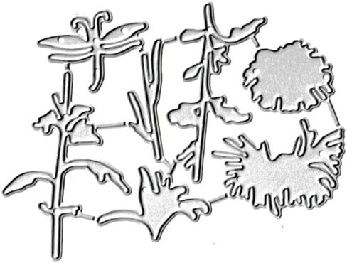 Floral Flowers Dies Metal Die Cuts, Floral Flowers Frame Cutting Dies Cut Stencils for DIY Scrapbooking Cards Photo Album Decorative Embossing Paper Dies for Scrapbooking Card Making in Saudi Arabia