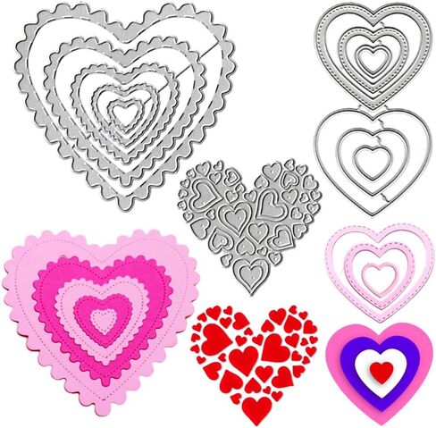 Metal Heart Die Cuts for Card Making Love Frame Wedding Cutting Dies Stencils for DIY Scrapbooking Paper Crafting in Saudi Arabia