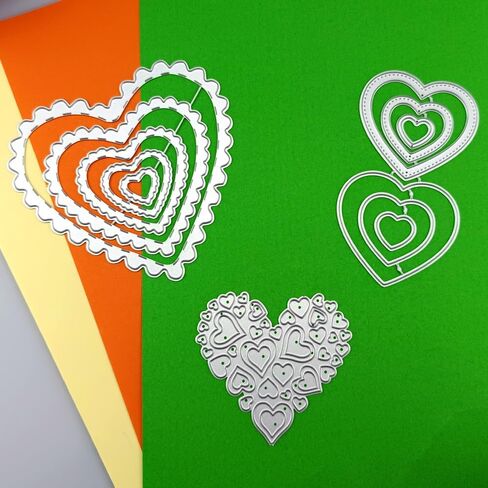 Metal Heart Die Cuts for Card Making Love Frame Wedding Cutting Dies Stencils for DIY Scrapbooking Paper Crafting in Saudi Arabia