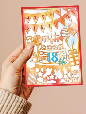 1Pc Happy Birthday Cake Cut Dies, Birthday Theme Carbon Steel Cutting Dies Stencils Scrapbooking Template for DIY Scrapbooking Photo Album Decorative Embossing Paper Card, 142x102x0.8mm in Saudi Arabia