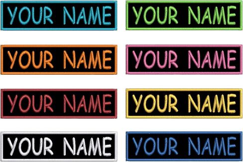 Custom Embroidered Name Tag Patch – Rectangular Customizable Text, Name Applique for Uniforms, Vests, Backpacks, Bags, and Jackets – Personalized Iron-On or Sew-On Patches - Military, Cosplay, S5 in Saudi Arabia