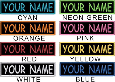 Custom Embroidered Name Tag Patch – Rectangular Customizable Text, Name Applique for Uniforms, Vests, Backpacks, Bags, and Jackets – Personalized Iron-On or Sew-On Patches - Military, Cosplay, S5 in Saudi Arabia