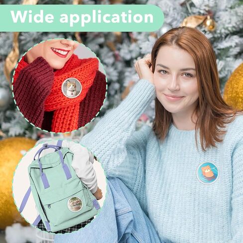 60 قطعة من دبابيس الأزرار المصنوعة من الأكريليك الشفاف مقاس 3 بوصة، شارات صور فارغة لمستلزمات الحرف اليدوية، اصنع الأزرار الخاصة بك in Kuwait