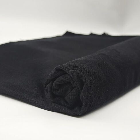 Cotton Canvas Fabric by The Yard: 10oz Duck Fabric 59 x 180 Inch for Sewing, Arts, Crafts, Embroidery, Handmade Decor - 5 Yard Long 59" Wide(Black) in Saudi Arabia