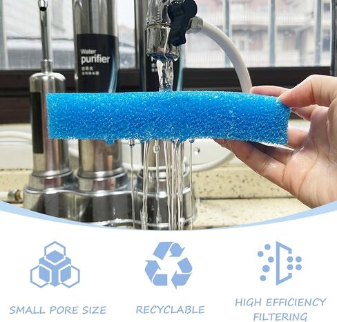 SHIGATSU 4 مجموعة مرشحات ثلاثية المراحل طقم وسائط بديلة لفلتر Seachem Tidal 55، وإسفنجة فلتر حوض السمك البديلة ووسادة الكربون المنشط لمرشح خزان الأسماك in Kuwait