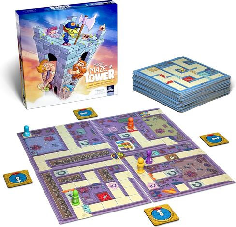 Magic Maze Tower – Puzzle Adventure in The Award-Winning Magic Maze Universe | Solo & co-op | 91 Challenges | Real-time Play | Ages 9+ | 1–4 Players | 30 min | FSC® in Saudi Arabia