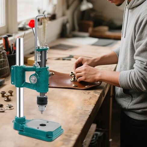 أدوات ثقب يدوية بالضغط، آلة طباعة جلدية، آلة ثقب يدوية شديدة التحمل مع مقبض مريح وطاولة عمل، أداة ثقب جلدية لصنع أحذية المحفظة والحزام in Kuwait