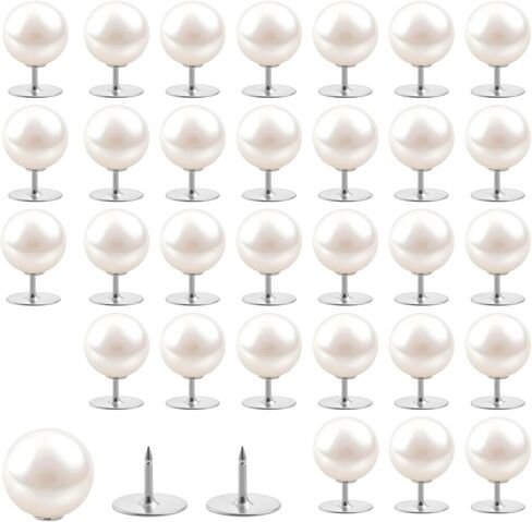 30 قطعة من دبابيس اللؤلؤ بدون خياطة، دبابيس لؤلؤ كبيرة 14 مم للملابس دبوس لؤلؤ قابل للإزالة للنساء والقمصان والحرف اليدوية in Kuwait