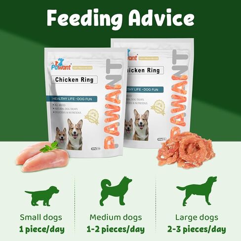Chicken Rings Dog Treat Snacks Puppy Treats Natural Chicken Rawhide-Free Soft Healthy Dog Treats for Small Medium and Large Breed 227g in Kuwait
