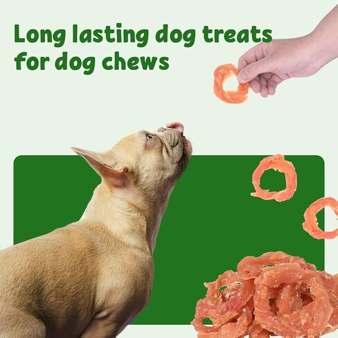 Chicken Rings Dog Treat Snacks Puppy Treats Natural Chicken Rawhide-Free Soft Healthy Dog Treats for Small Medium and Large Breed 227g in Kuwait