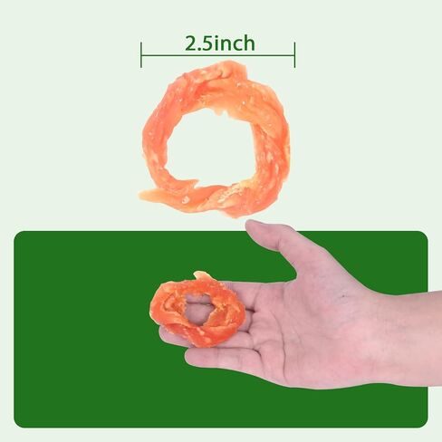 Chicken Rings Dog Treat Snacks Puppy Treats Natural Chicken Rawhide-Free Soft Healthy Dog Treats for Small Medium and Large Breed 227g in Kuwait