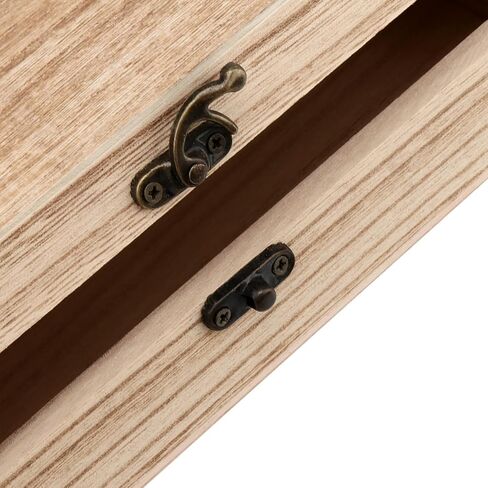 12 Pack 7.8 x 3.9 x 1.9 Inches Unfinished Wooden Boxes, Rectangle Wood Box with Hinged Lids, Small Storage Box for Crafts, Jewelry in Saudi Arabia