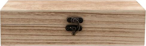 12 Pack 7.8 x 3.9 x 1.9 Inches Unfinished Wooden Boxes, Rectangle Wood Box with Hinged Lids, Small Storage Box for Crafts, Jewelry in Saudi Arabia