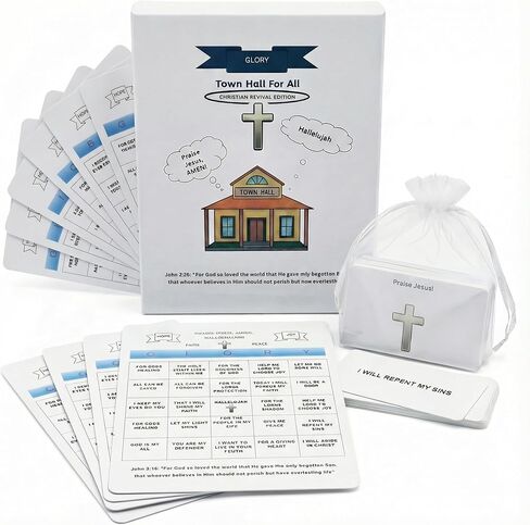Bible Bingo Game Alternative Christian Games Youth Boys Girls and Adults Sunday School Bible Study VBS Praise Jesus Activity Sunday Church Gifts Fall Games Trivia Faith-Based Sobrietry (10 players) in Saudi Arabia