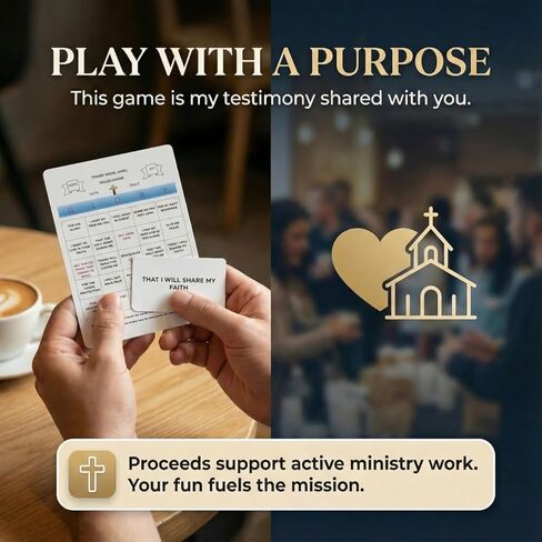 Bible Bingo Game Alternative Christian Games Youth Boys Girls and Adults Sunday School Bible Study VBS Praise Jesus Activity Sunday Church Gifts Fall Games Trivia Faith-Based Sobrietry (10 players) in Saudi Arabia